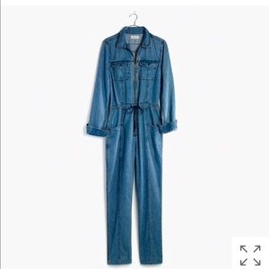Madewell x goop denim jumpsuit